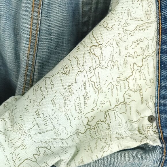 Ariat Jeans Men's 38x32 Blue Fade Denim Relaxed Boot Distressed Destroyed - Picture 12 of 12